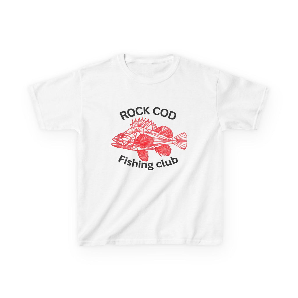 Kids T-Shirt — "Rock Cod Fishing Club" Graphic Tee for Young Anglers