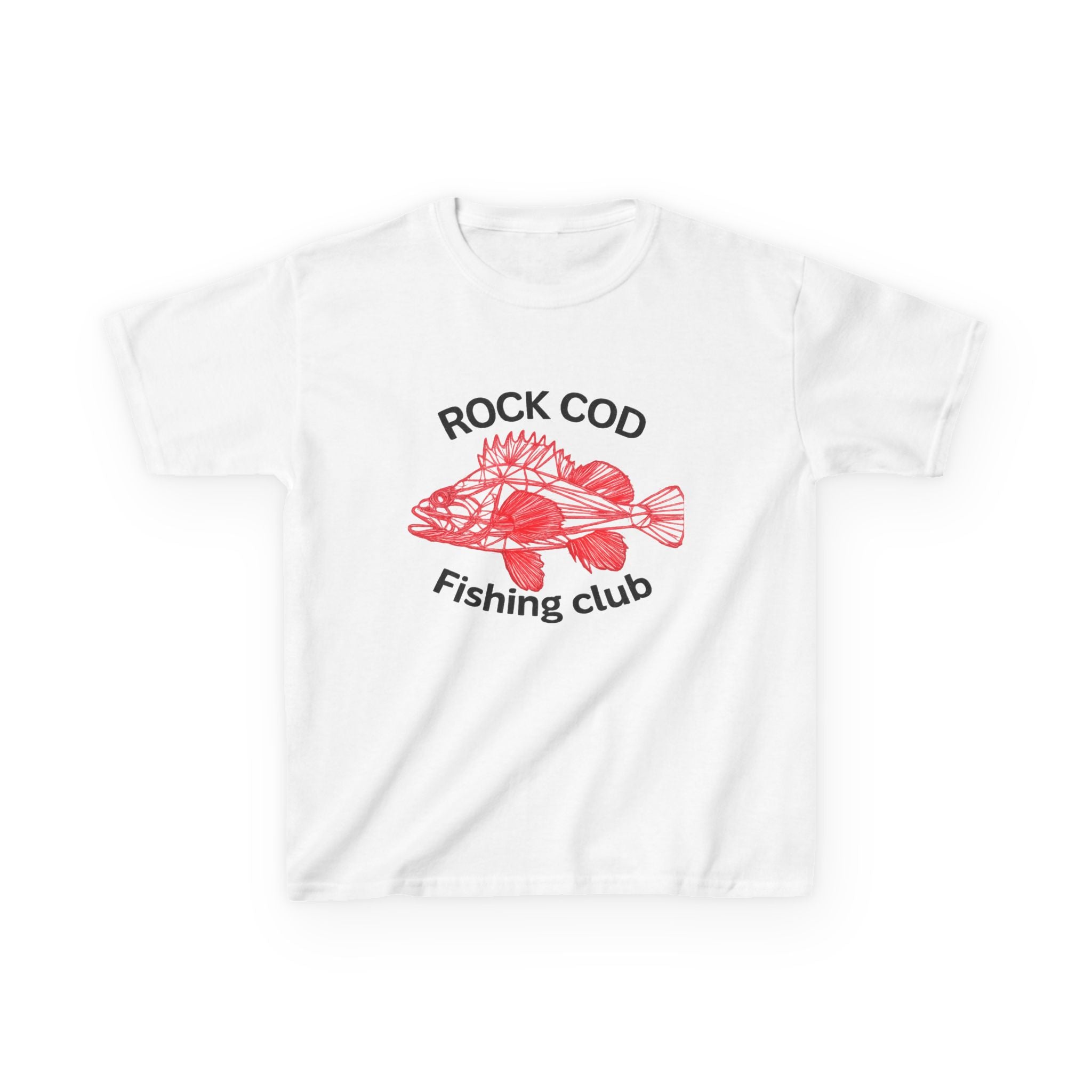 Kids T-Shirt — "Rock Cod Fishing Club" Graphic Tee for Young Anglers