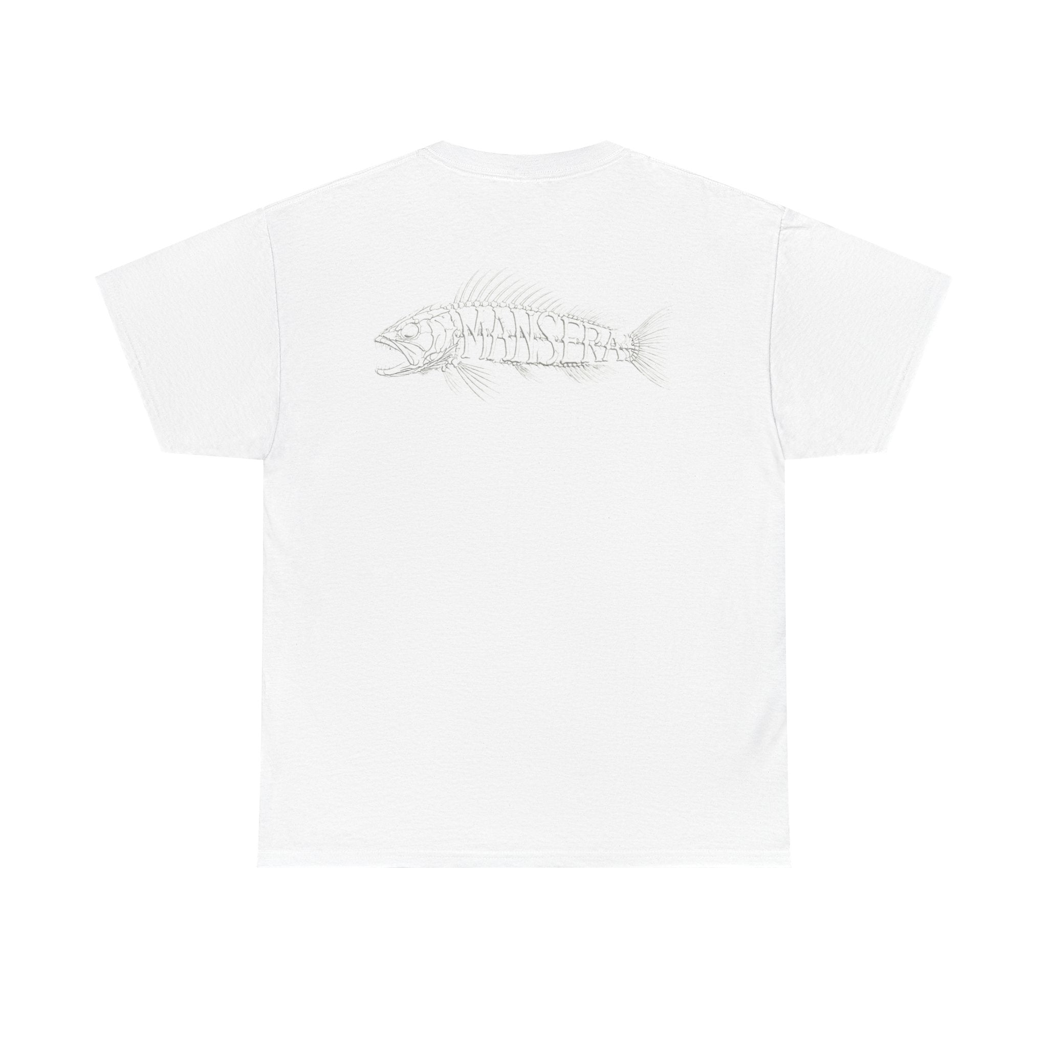 Fish Skeleton Tee — Minimal Coastal Fishing Graphic T-Shirt