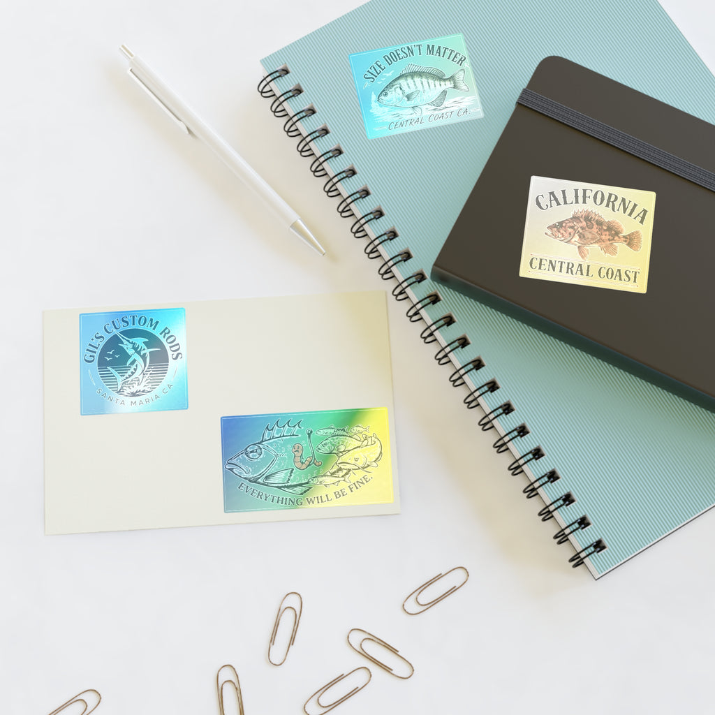 Central Coast Fishing Sticker Sheet — California Fish Designs (4-Pack)