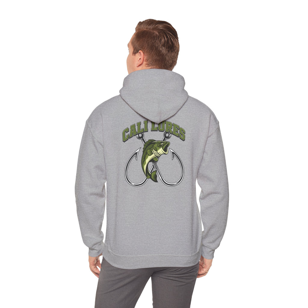 Fishing Hoodie — 'Calaboges' Bass & Twin Hooks Graphic Pullover