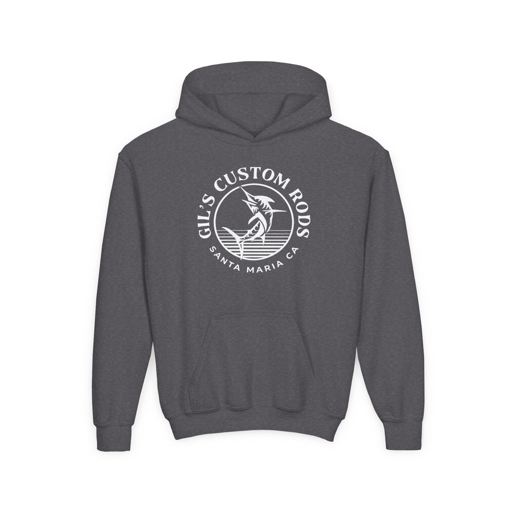 Youth Hoodie - "Gil's Custom Rods Santa Maria, CA" Fishing Logo