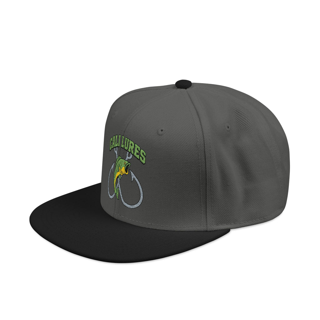 Embroidered Cycling Snapback Hat — Green Bike Graphic