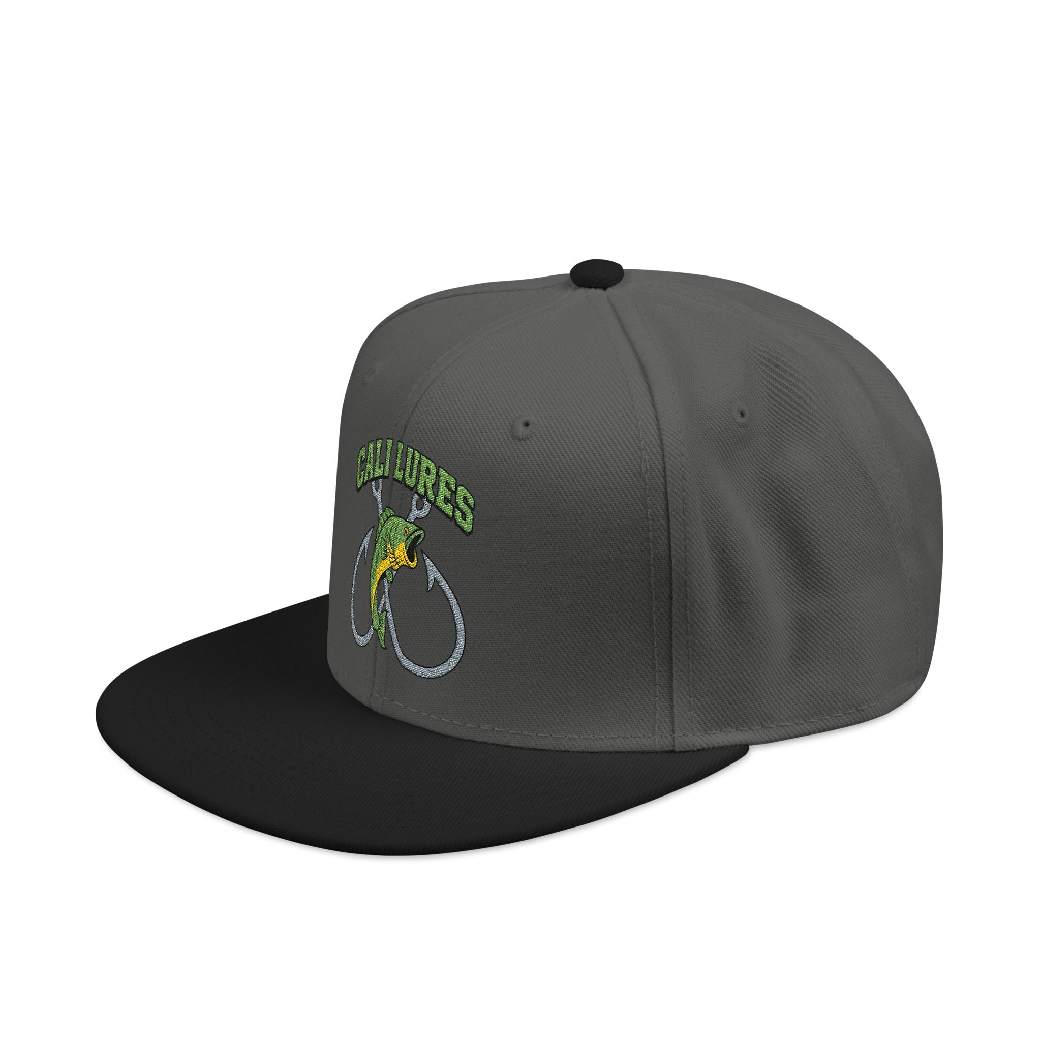 Embroidered Cycling Snapback Hat — Green Bike Graphic