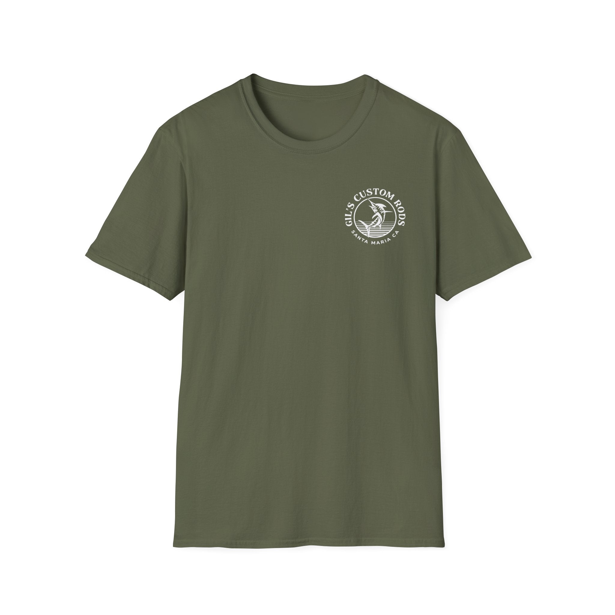 Custom Rods Fishing T-Shirt — Gil's Santa Maria CA Logo