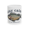 Stay Calm Fish Ceramic Mug – Nautical Coffee Cup (11oz & 15oz)
