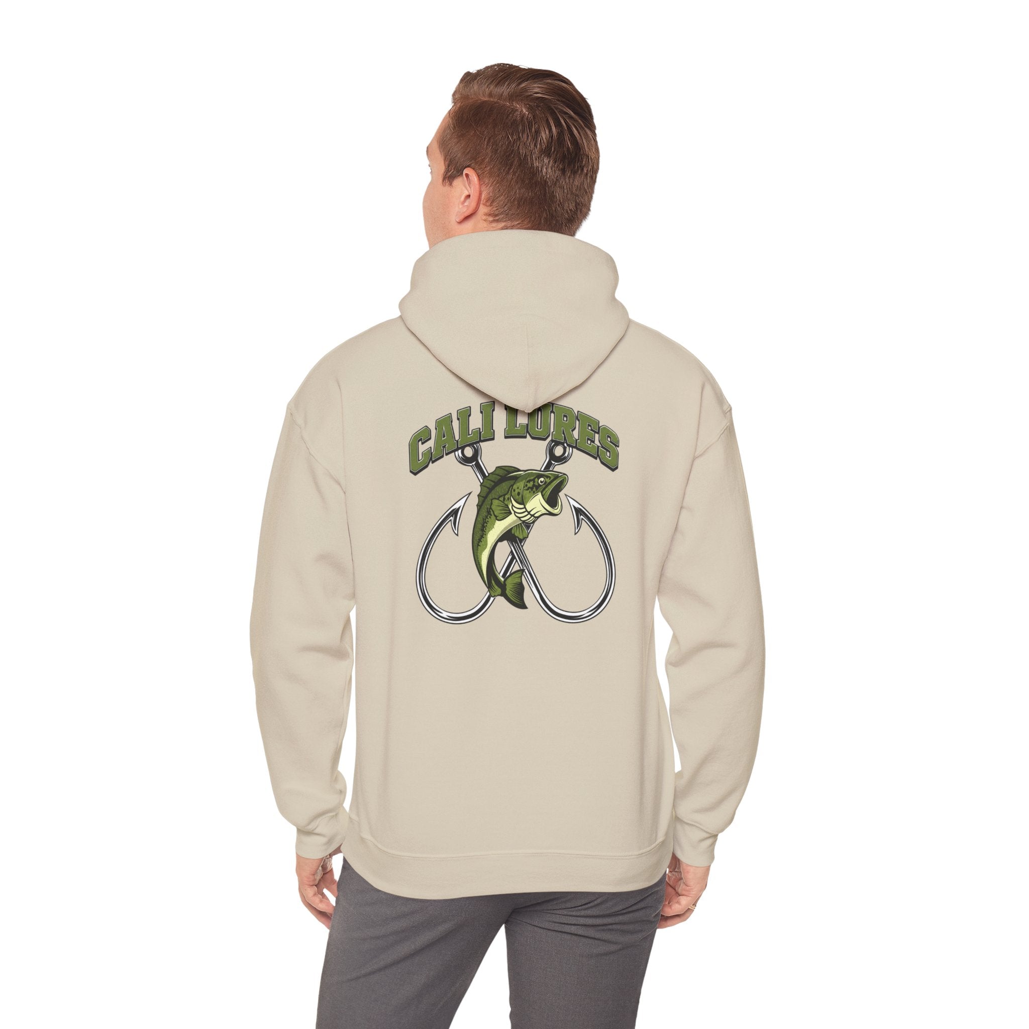 Fishing Hoodie — 'Calaboges' Bass & Twin Hooks Graphic Pullover
