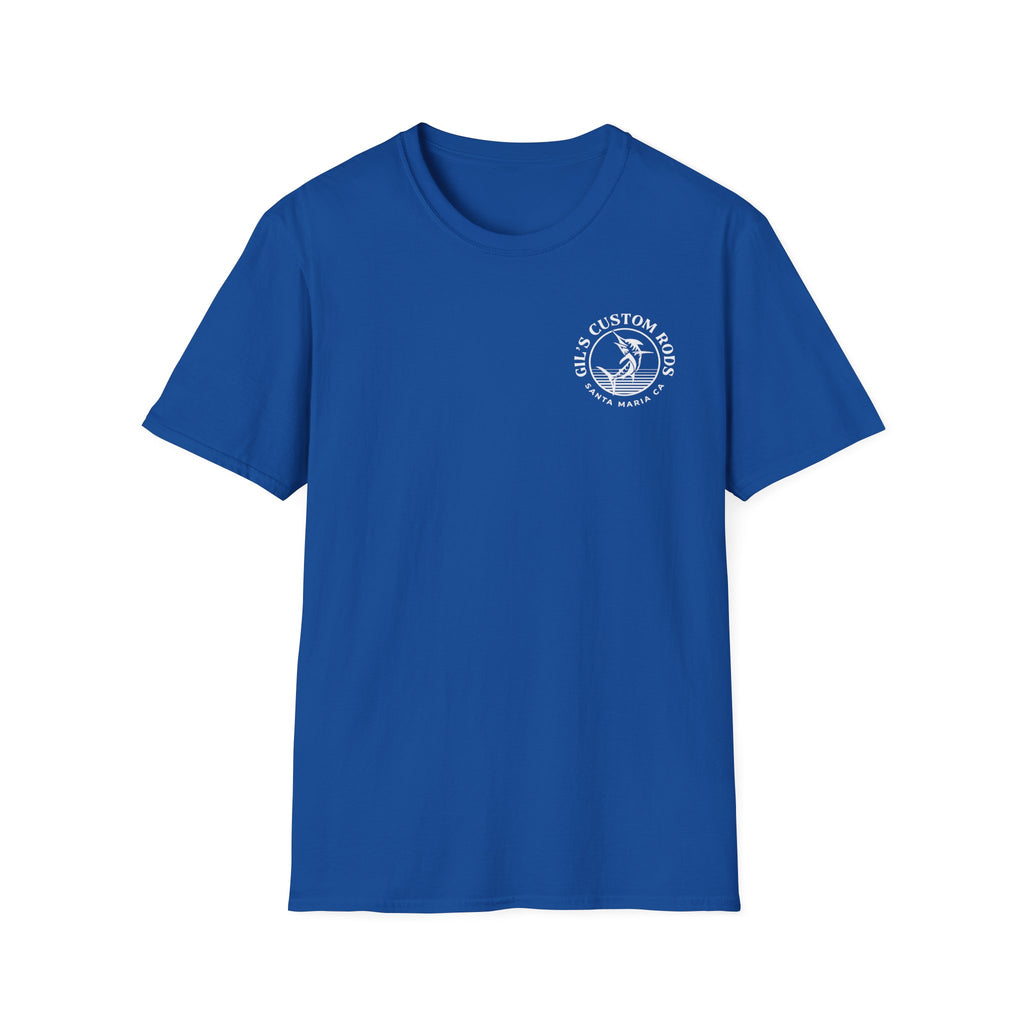 Custom Rods Fishing T-Shirt — Gil's Santa Maria CA Logo