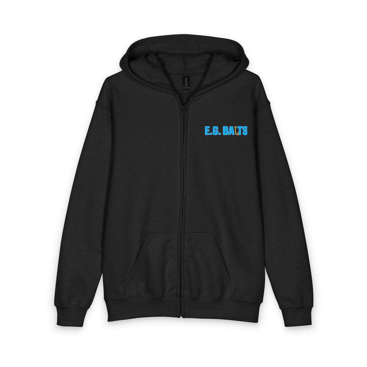 Youth Zipped Hoodie — E.G. Baits Soft Plastic Baits Fishing Logo