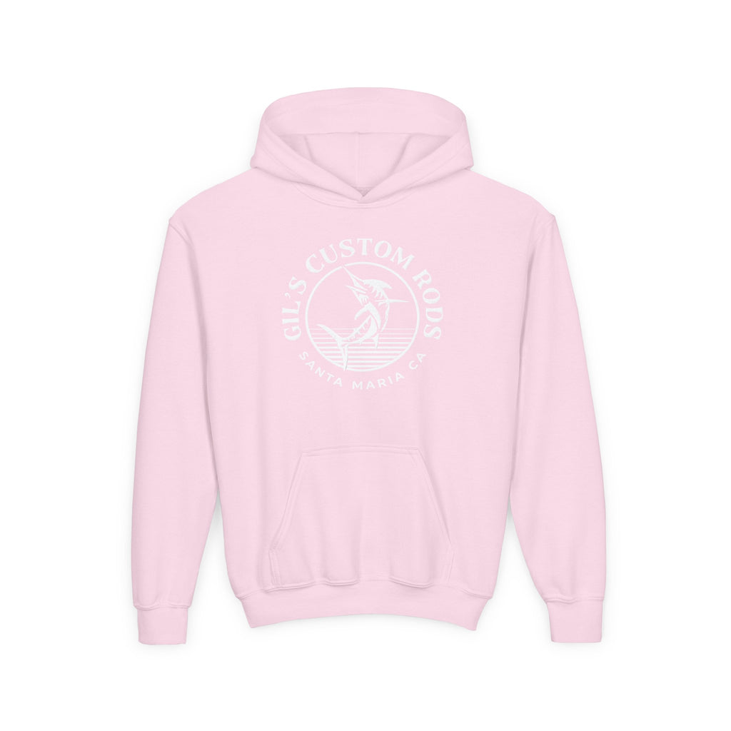 Youth Hoodie - "Gil's Custom Rods Santa Maria, CA" Fishing Logo