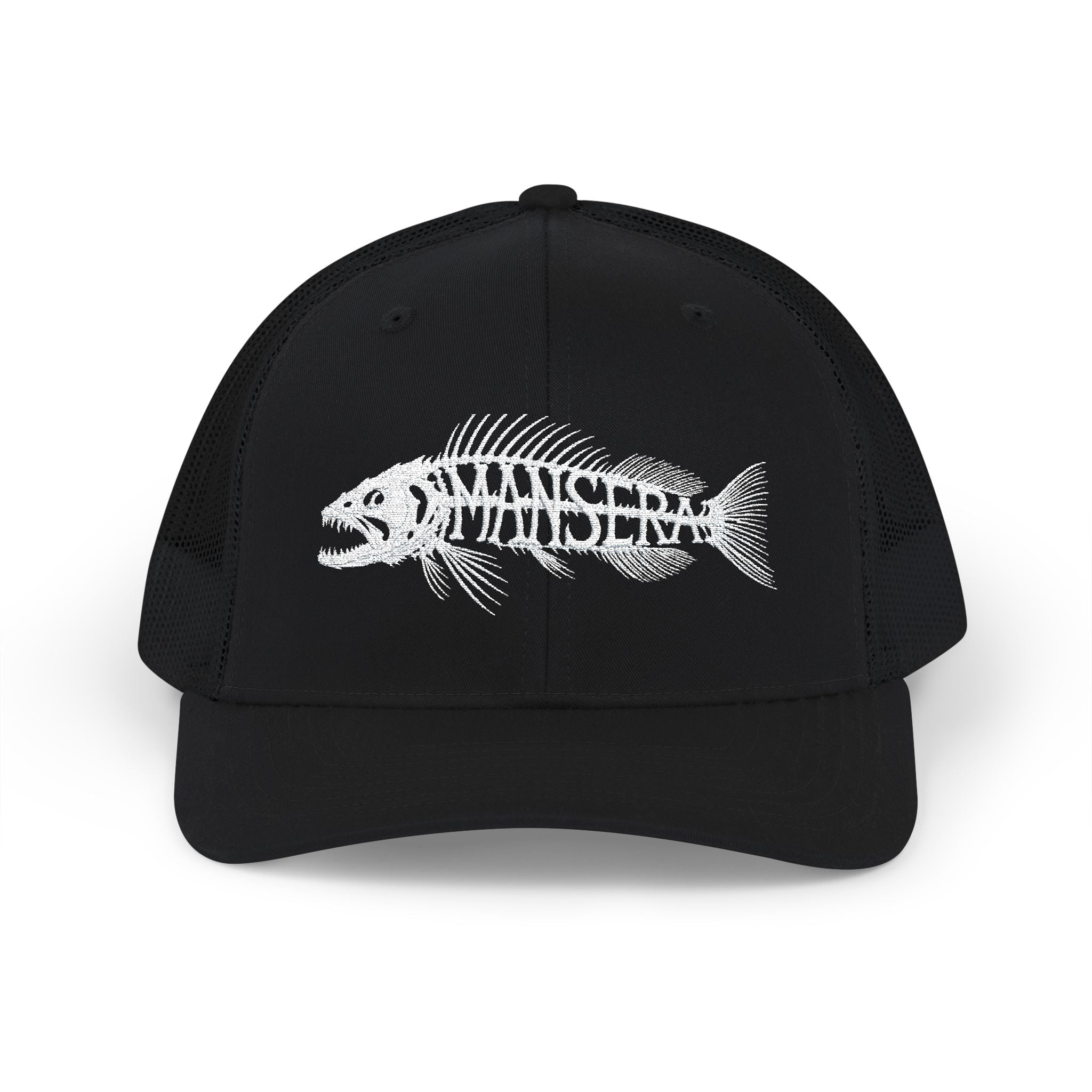 Trucker Cap – Fish Skeleton 'Monster' Embroidered Snapback