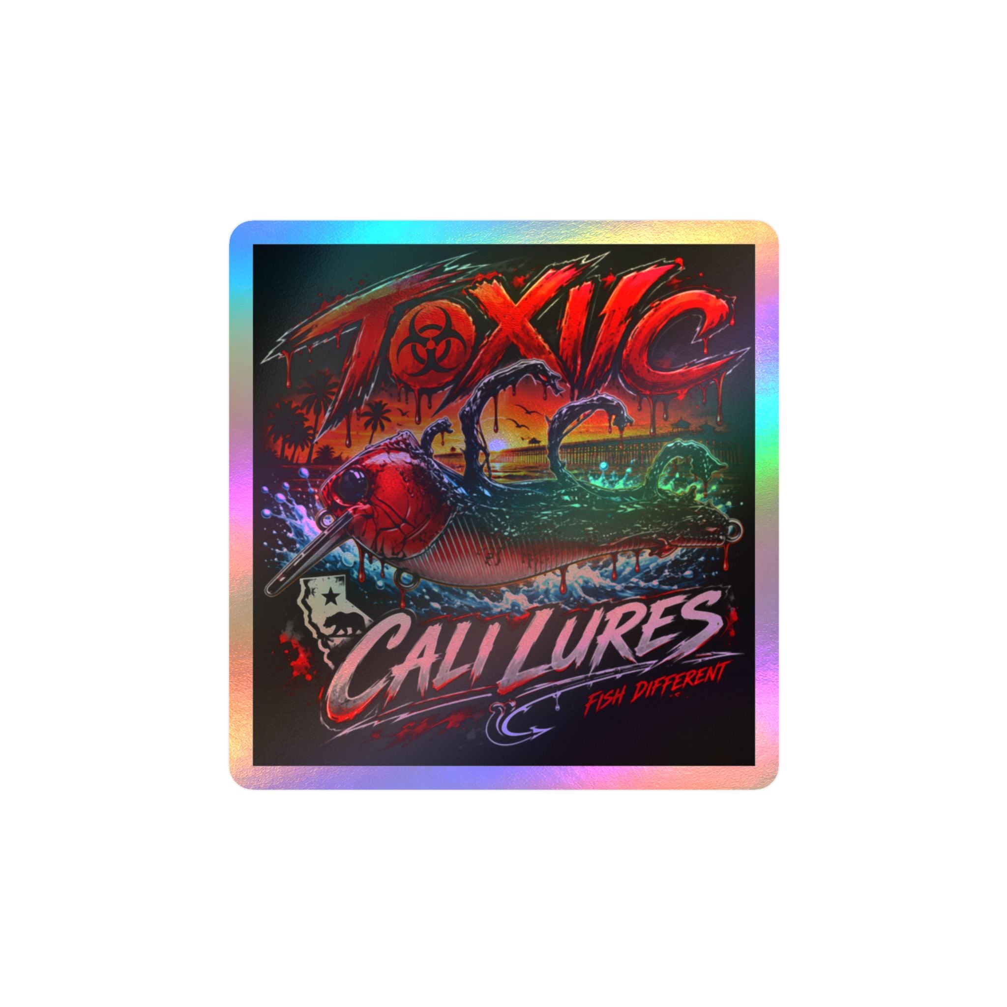 Toxic Cali Lures Fishing Decal — Kiss-Cut Vinyl Sticker