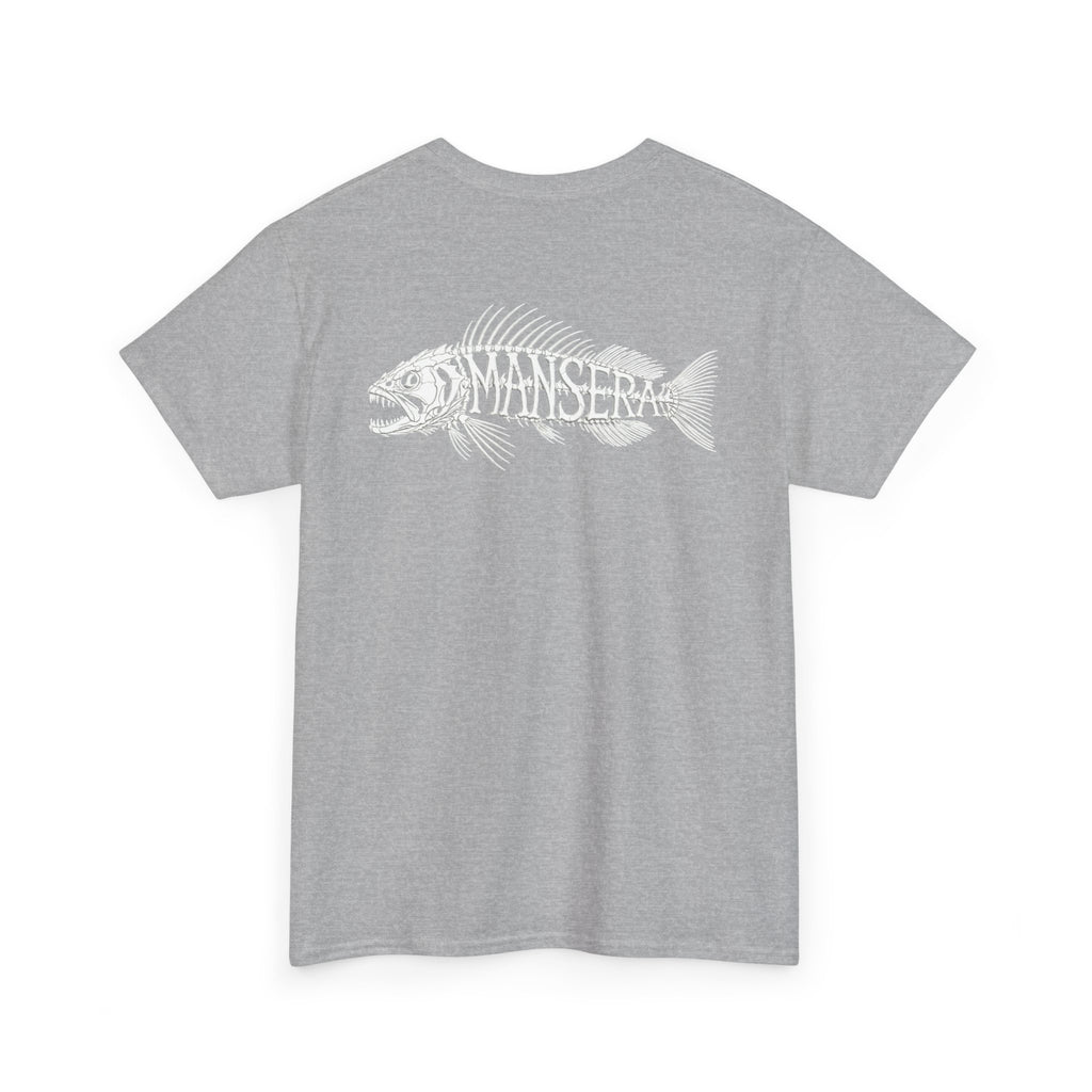 Fish Skeleton Tee — Minimal Coastal Fishing Graphic T-Shirt