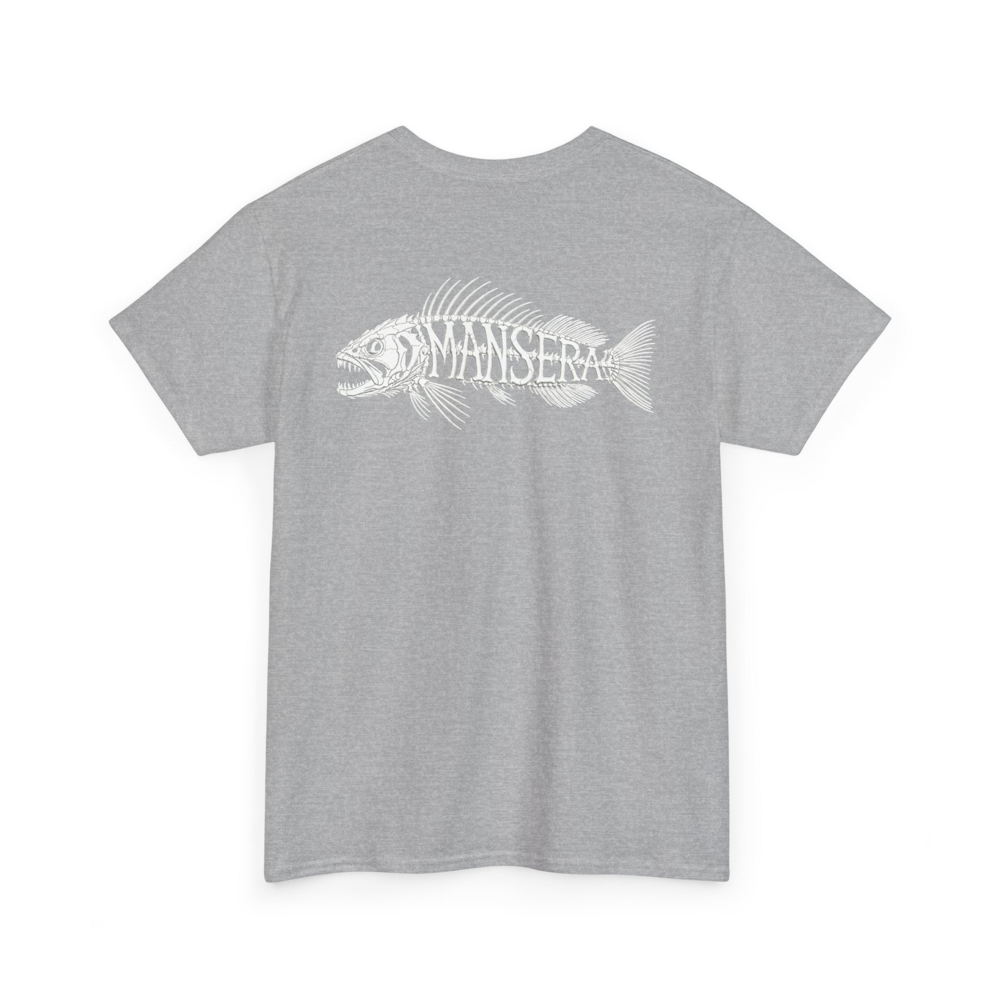 Fish Skeleton Tee — Minimal Coastal Fishing Graphic T-Shirt