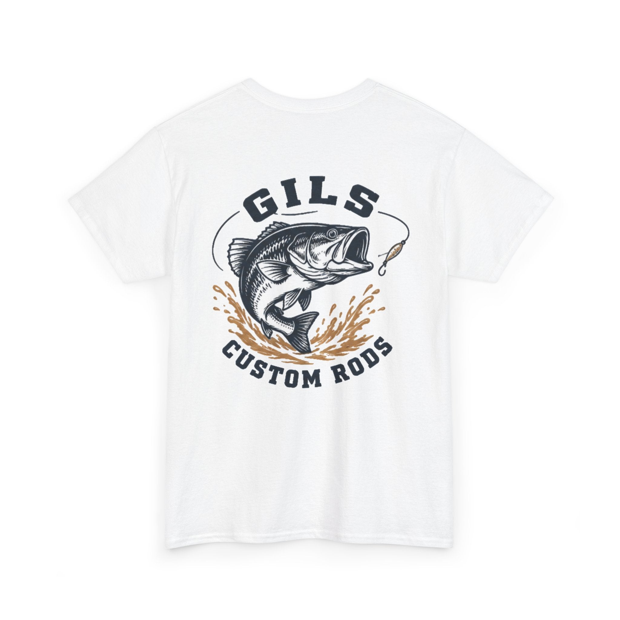 Fishing T‑Shirt — "Gils Custom Rods" Bass Graphic Tee