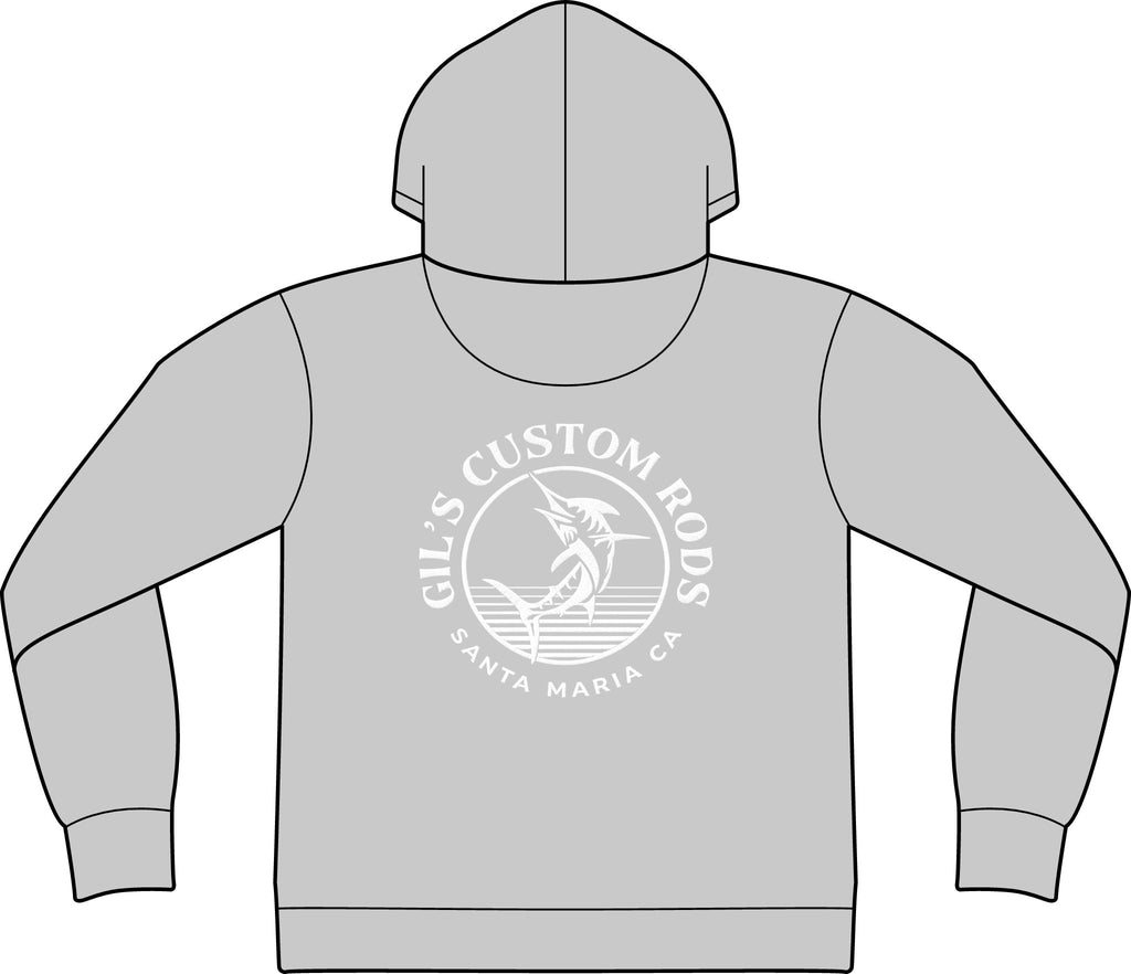 Fishing Hoodie – "Gil's Custom Rods, Santa Maria CA" Logo Pullover