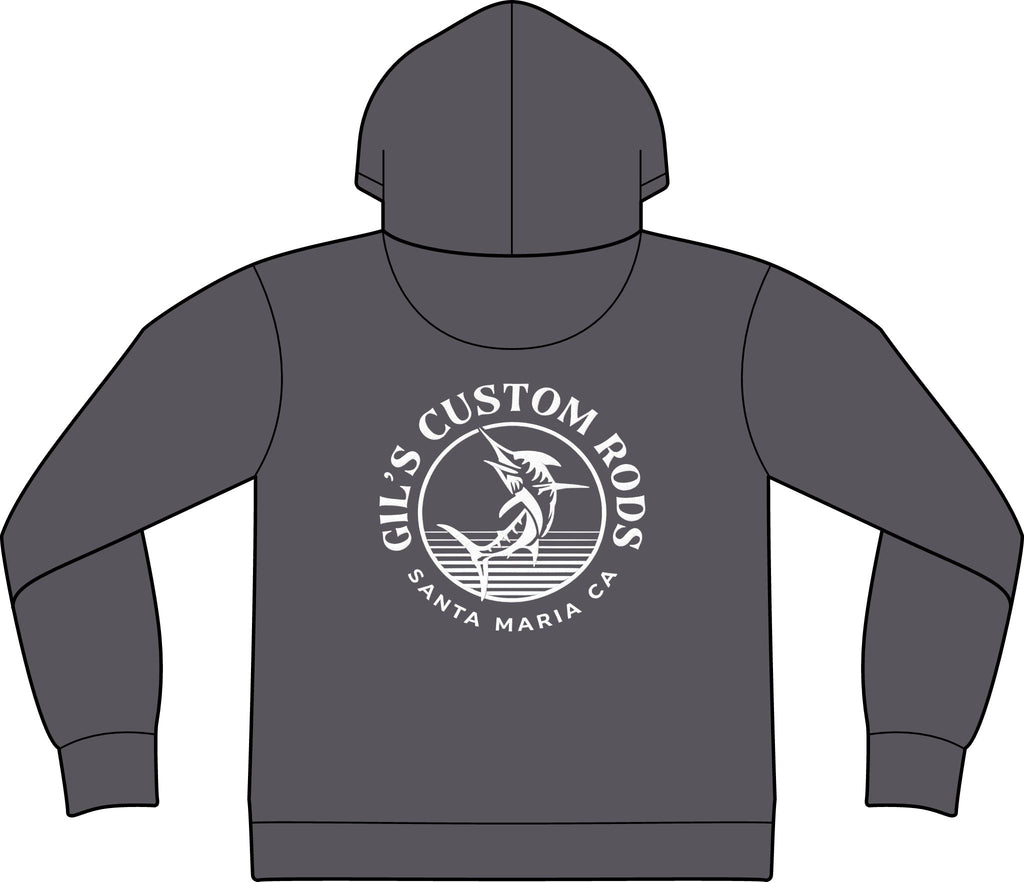 Fishing Hoodie – "Gil's Custom Rods, Santa Maria CA" Logo Pullover