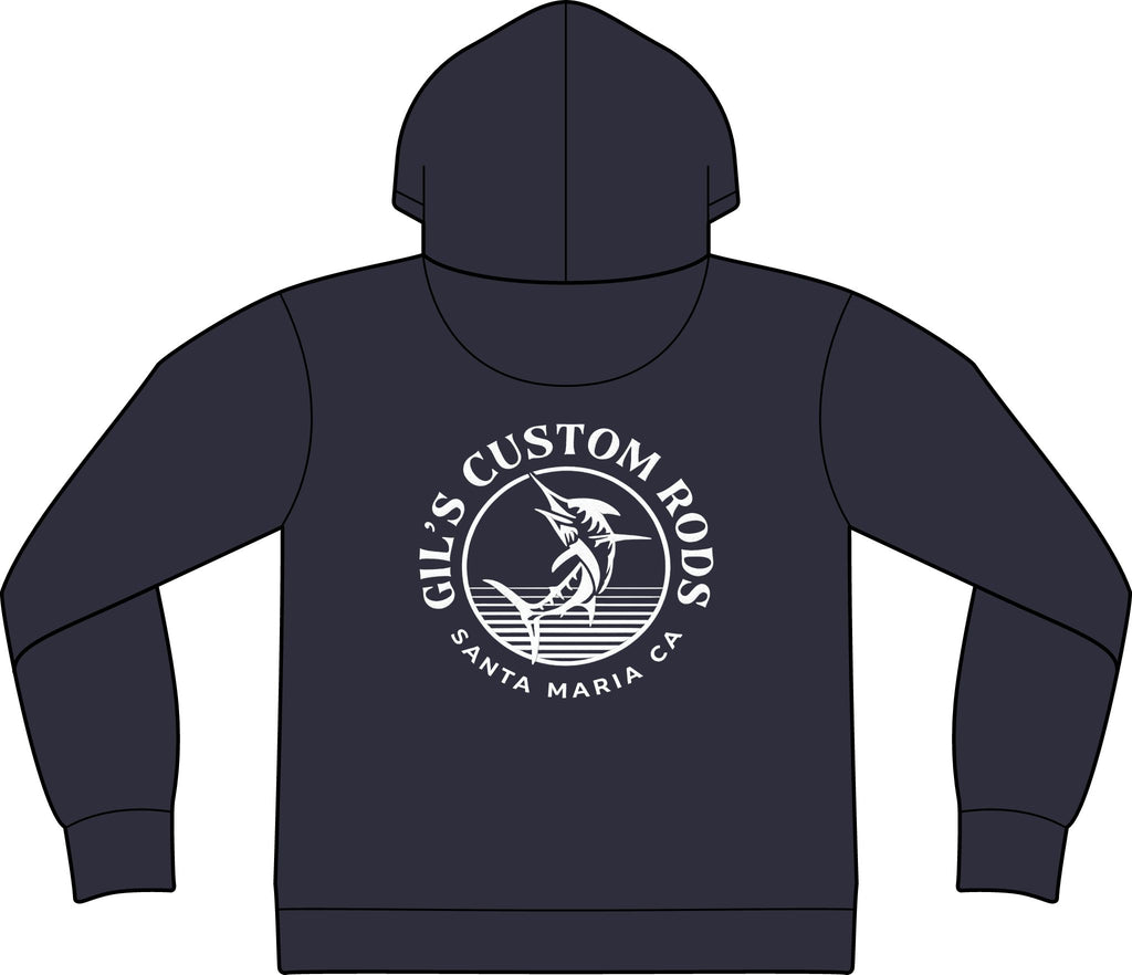 Fishing Hoodie – "Gil's Custom Rods, Santa Maria CA" Logo Pullover