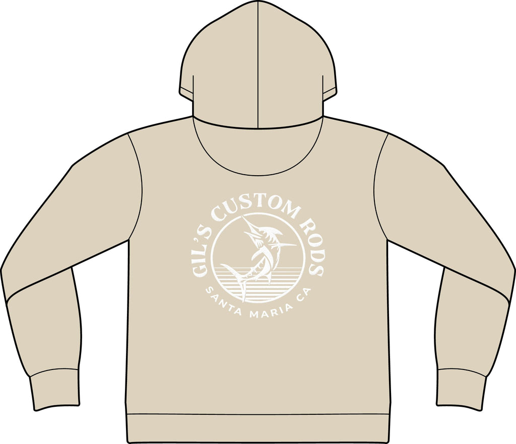 Fishing Hoodie – "Gil's Custom Rods, Santa Maria CA" Logo Pullover