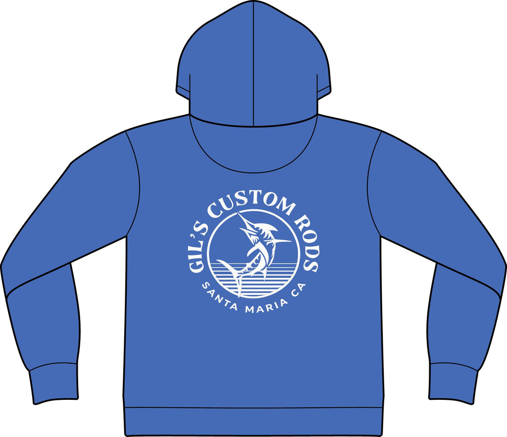 Fishing Hoodie – "Gil's Custom Rods, Santa Maria CA" Logo Pullover