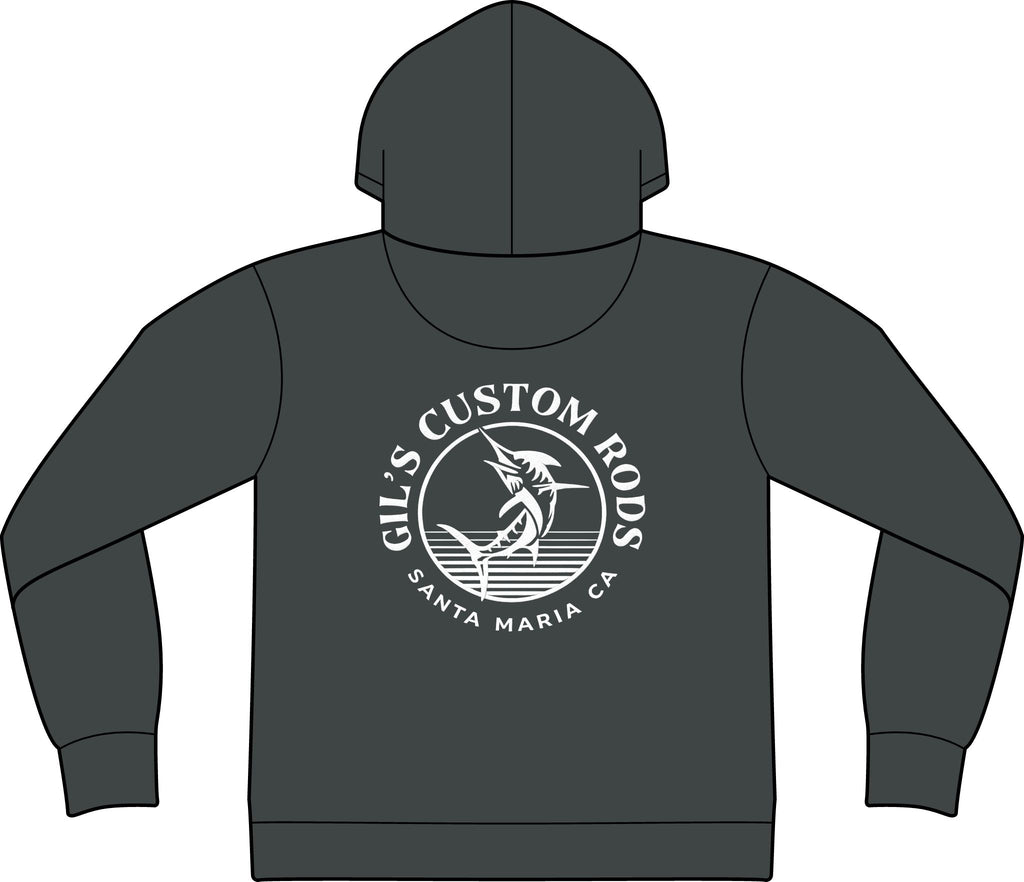 Fishing Hoodie – "Gil's Custom Rods, Santa Maria CA" Logo Pullover