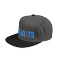 Embroidered Snapback Hat with Blue Glitter 'BAITS' Accent