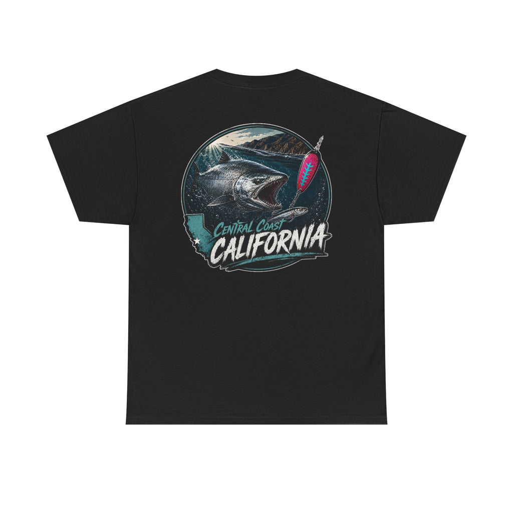 Central Coast California Salmon Fishing Tee — Vintage Sportfishing Graphic T-Shirt