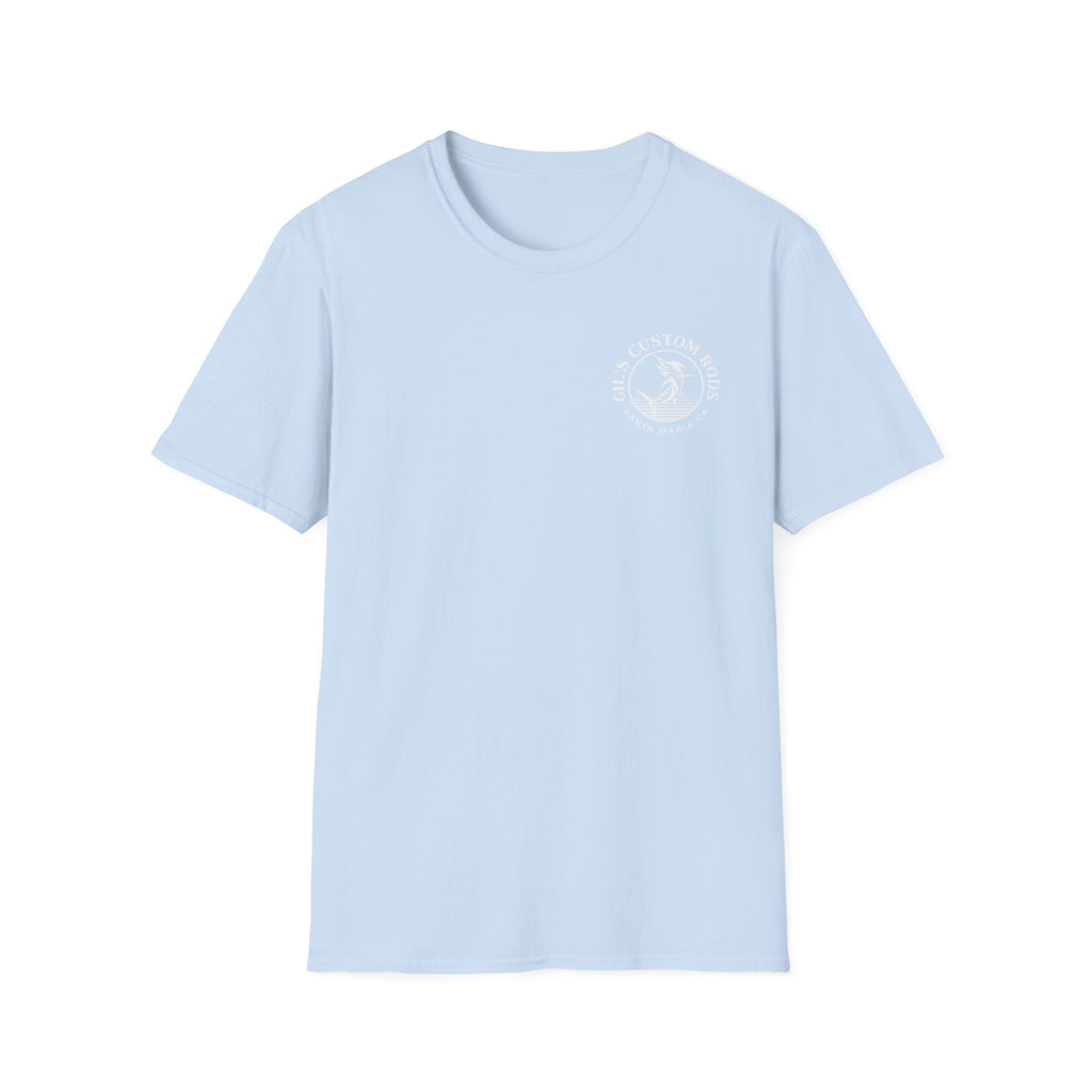 Custom Rods Fishing T-Shirt — Gil's Santa Maria CA Logo