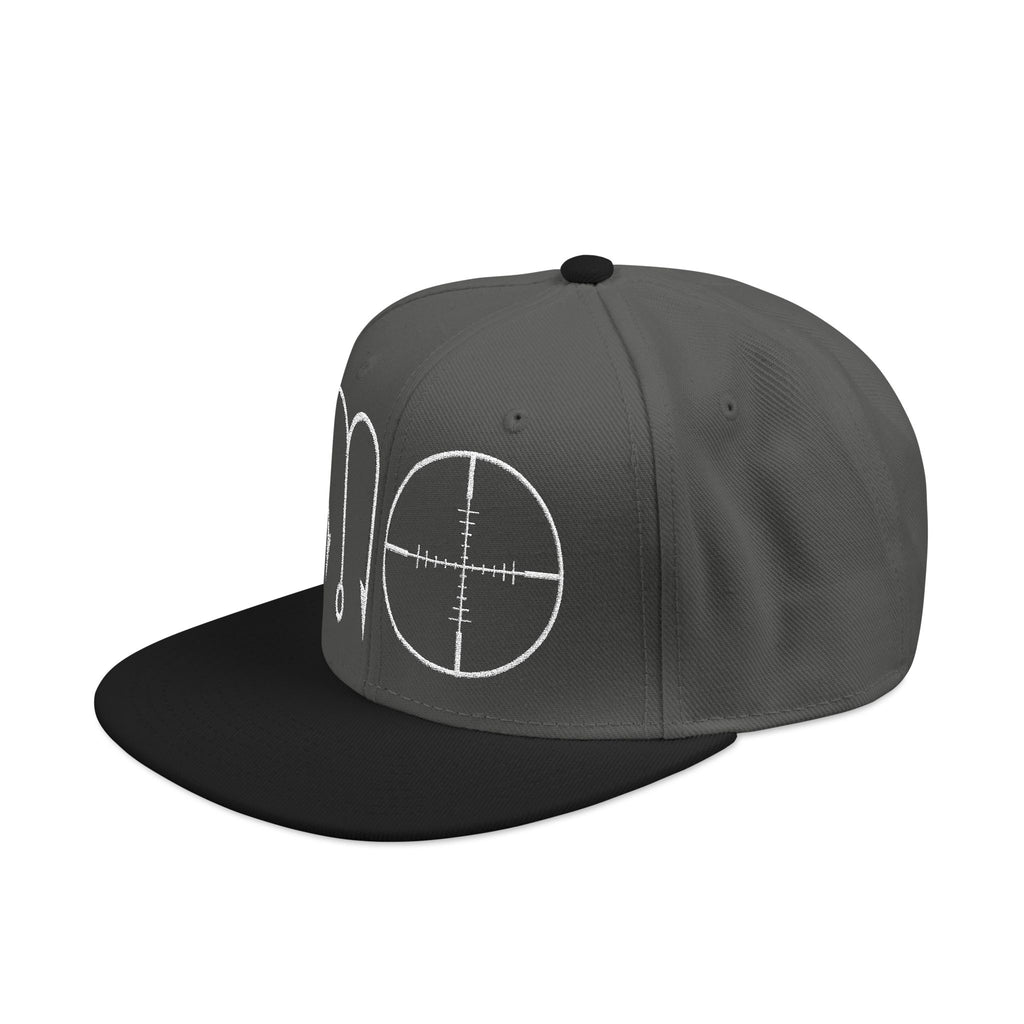 Snapback Hat — Chalk-Style Crosshair Embroidered Cap