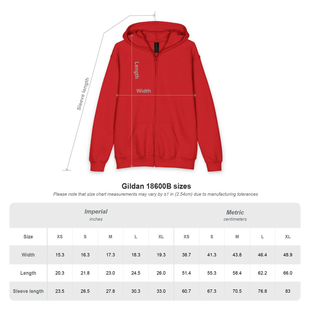 Youth Zipped Hoodie — E.G. Baits Soft Plastic Baits Fishing Logo