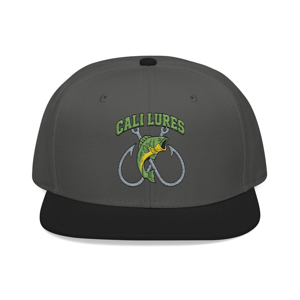 Embroidered Cycling Snapback Hat — Green Bike Graphic