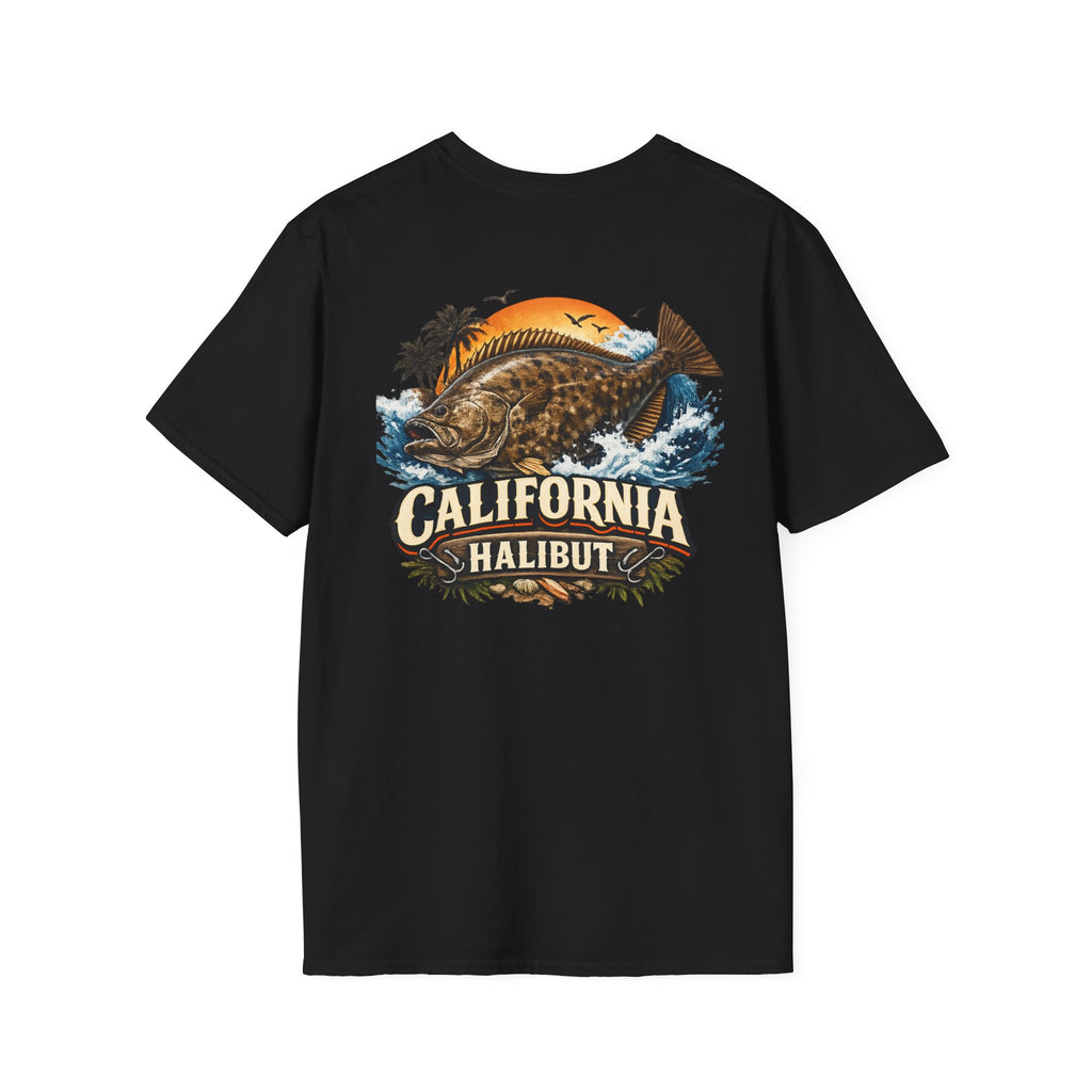 Fishing Logo T-Shirt — 'Gill's Custom Rods, Santa Maria CA' Pocket Tee