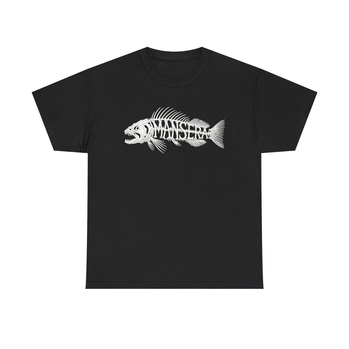 Fish Skeleton Tee — Minimal Coastal Fishing Graphic T-Shirt