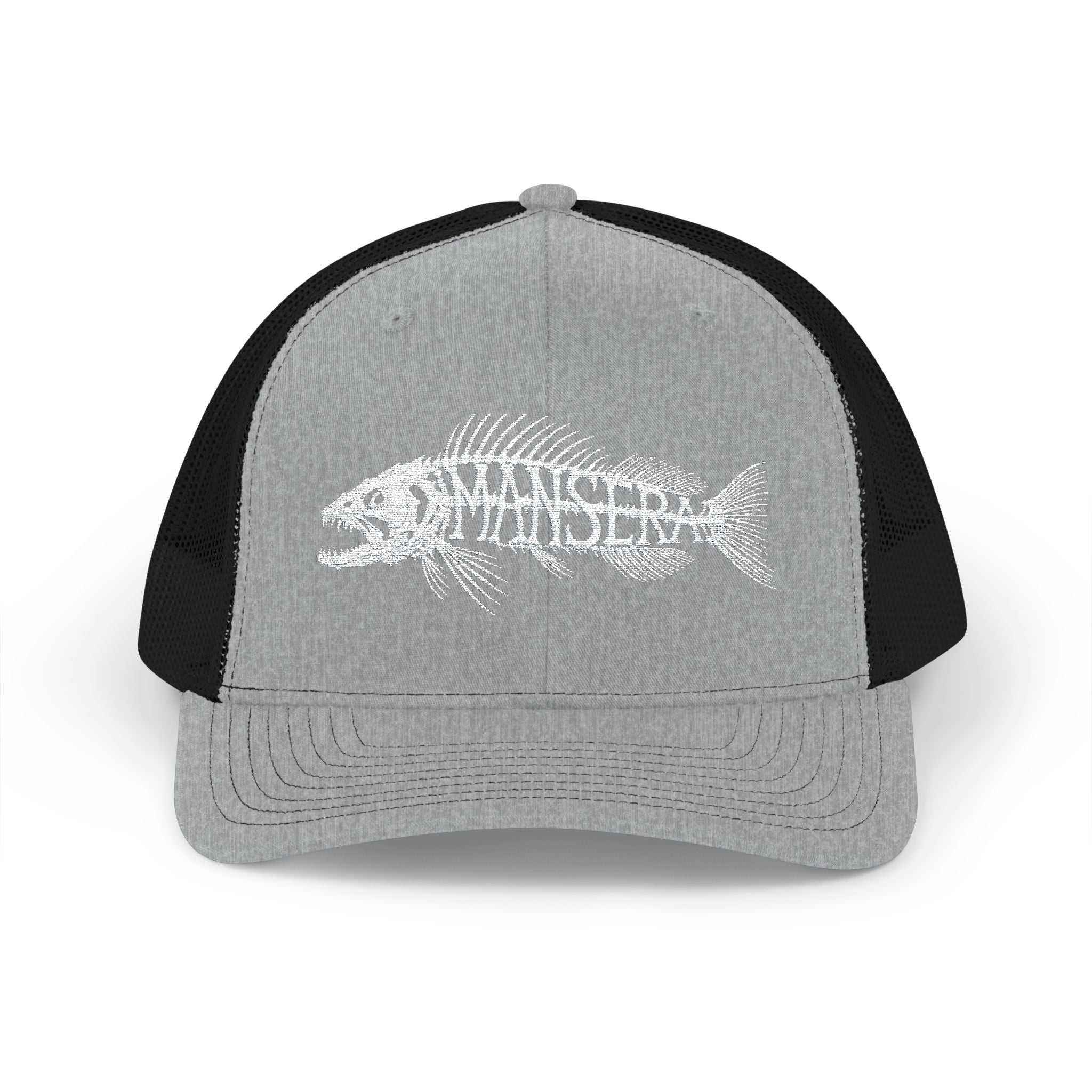 Trucker Cap – Fish Skeleton 'Monster' Embroidered Snapback