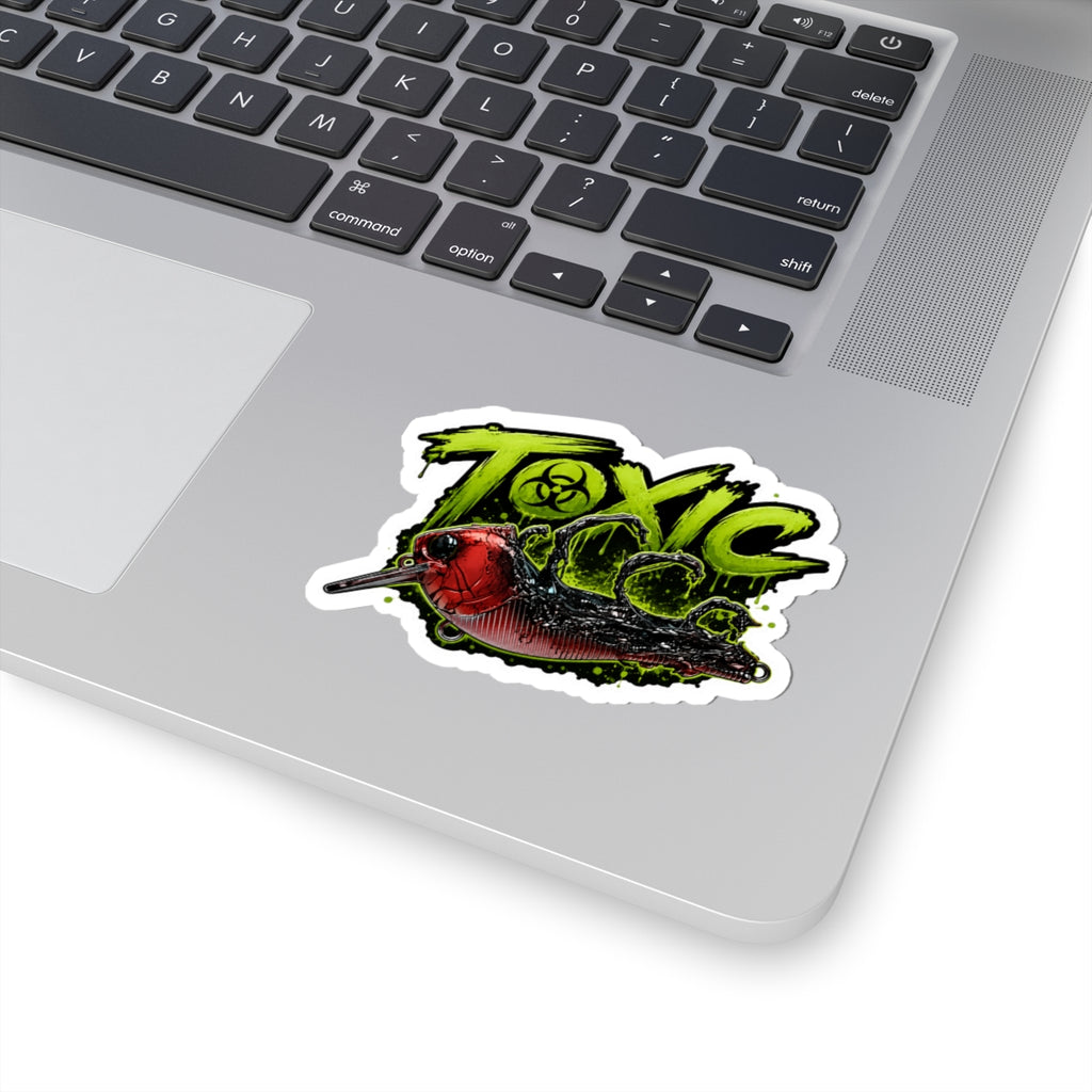 Toxic Lure Sticker — Neon Biohazard Fishing Decal
