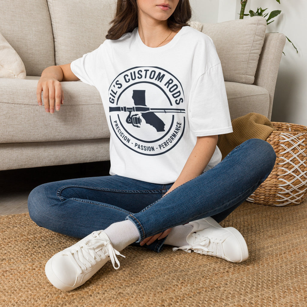 Custom Fishing Rod T‑Shirt — "Gil's Custom Rods" Logo Tee