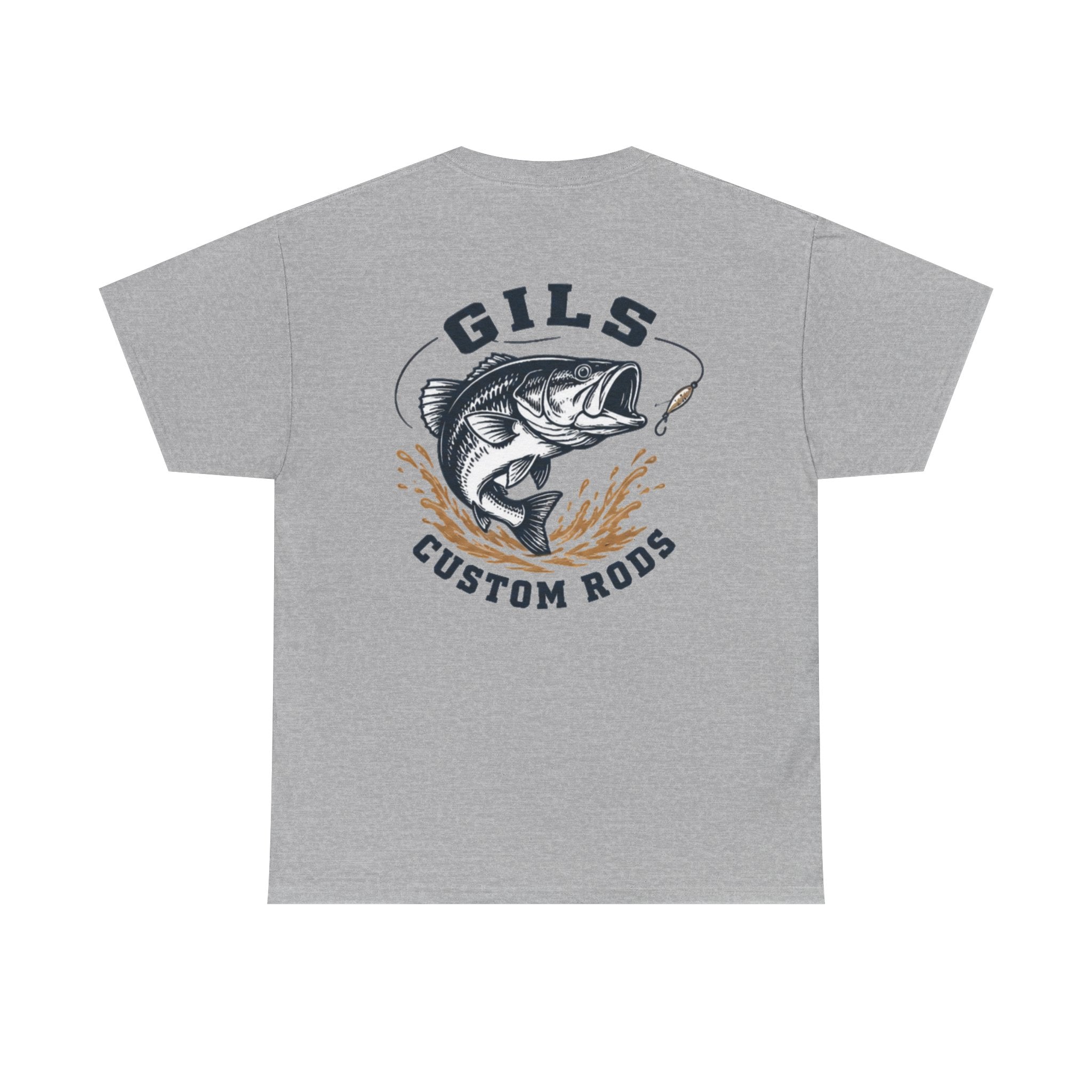 Fishing T‑Shirt — "Gils Custom Rods" Bass Graphic Tee