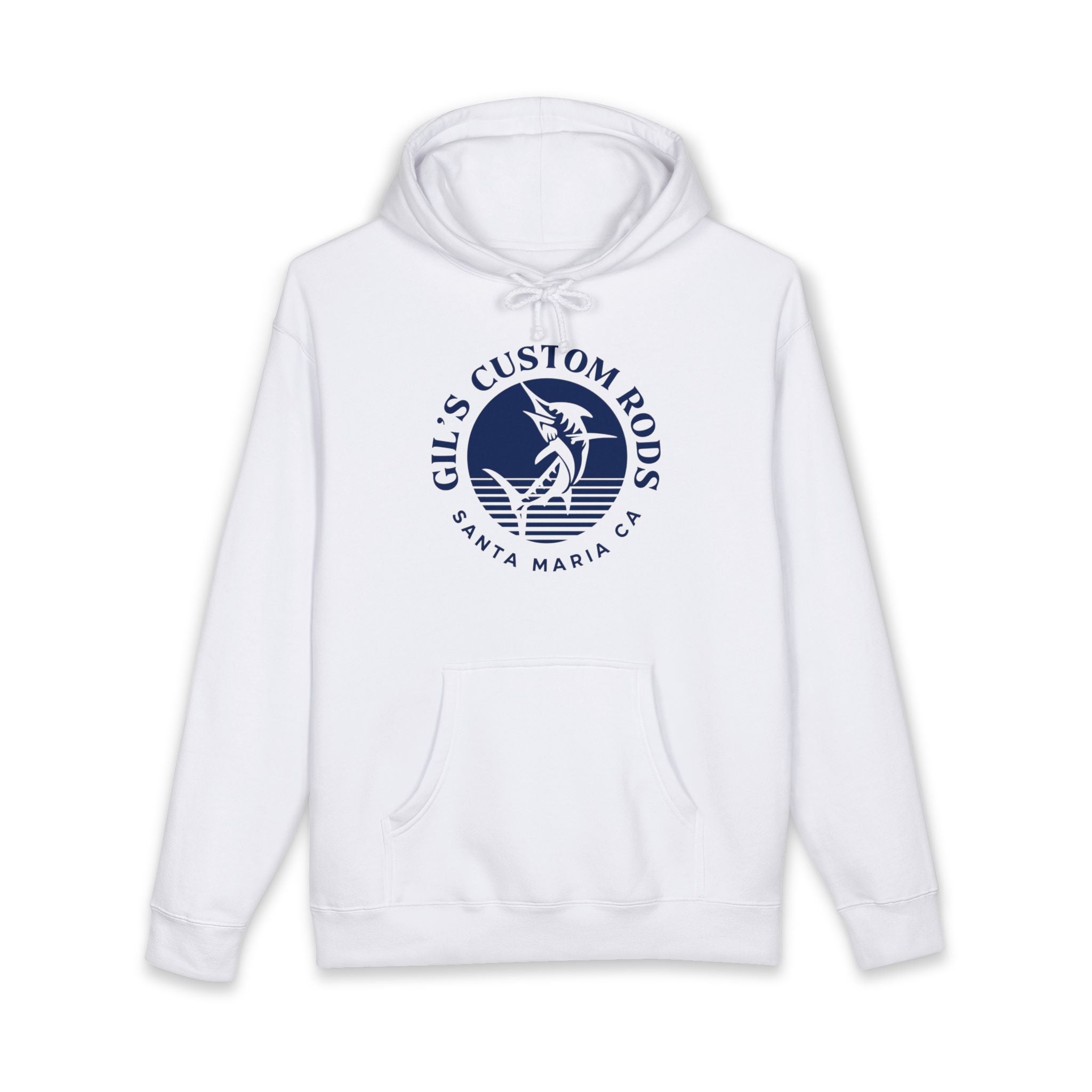 Gil's Custom Rods Santa Maria CA Fishing Hoodie — Nautical Angler Sweatshirt
