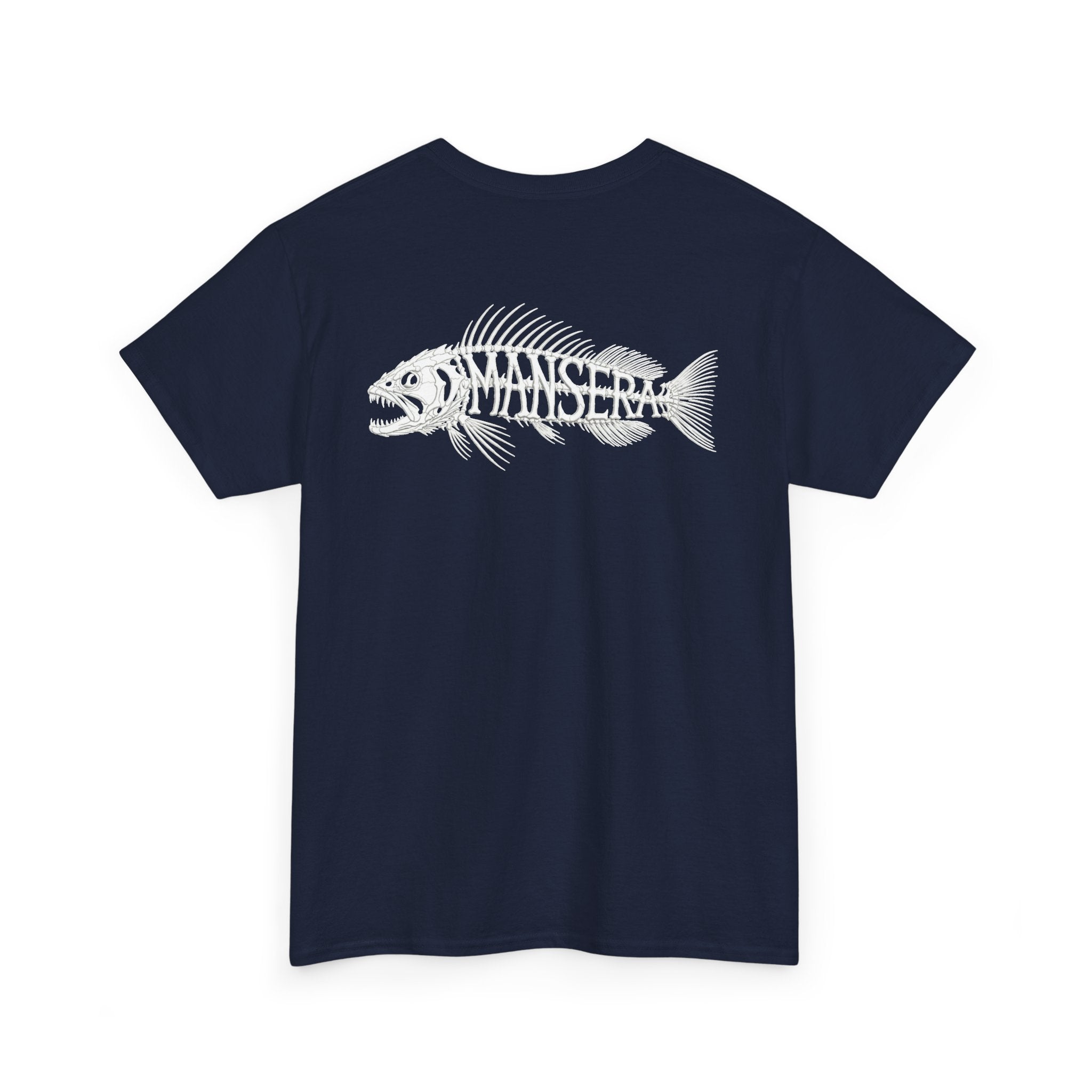 Fish Skeleton Tee — Minimal Coastal Fishing Graphic T-Shirt