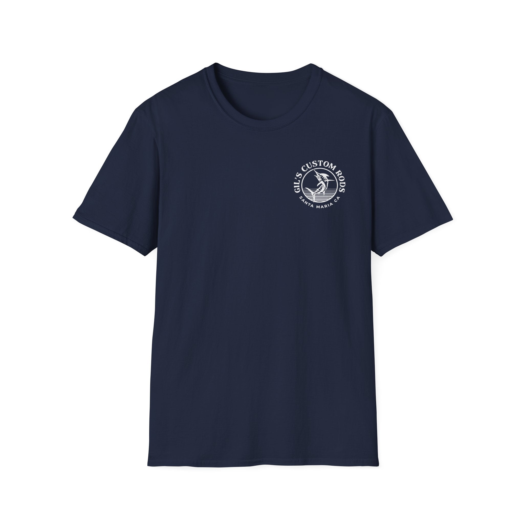 Custom Rods Fishing T-Shirt — Gil's Santa Maria CA Logo