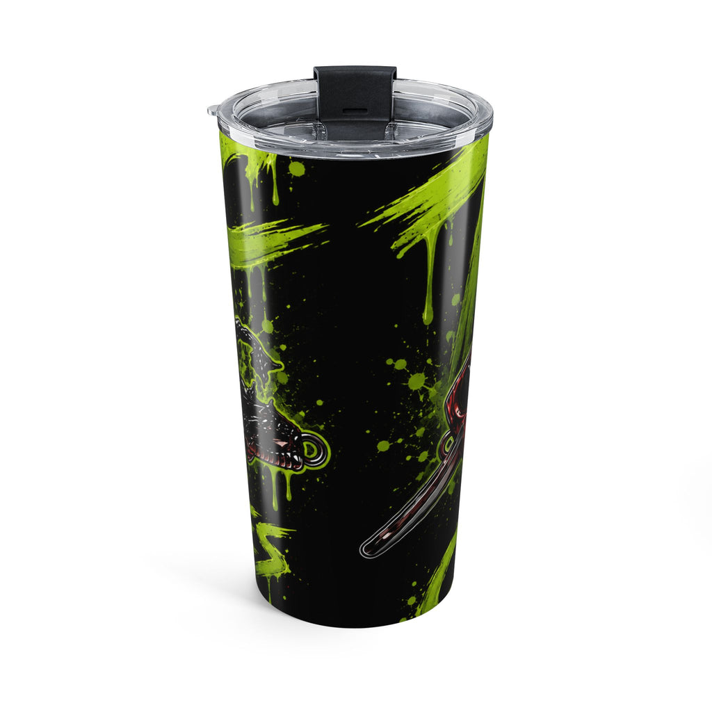 20oz Tumbler — Neon Biohazard Skull Travel Cup