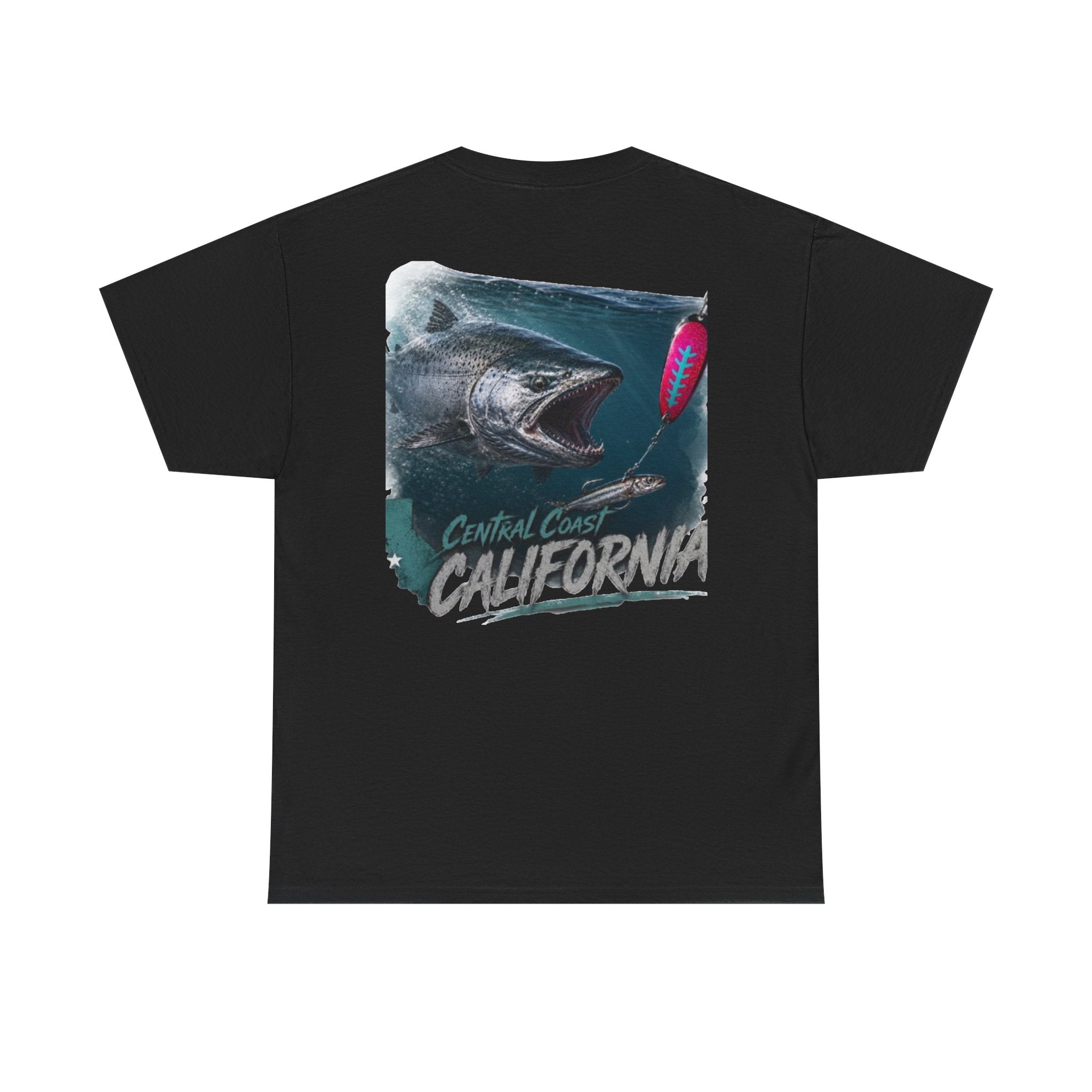 Central Coast California Salmon Fishing Tee — Vintage Sportfishing Graphic T-Shirt