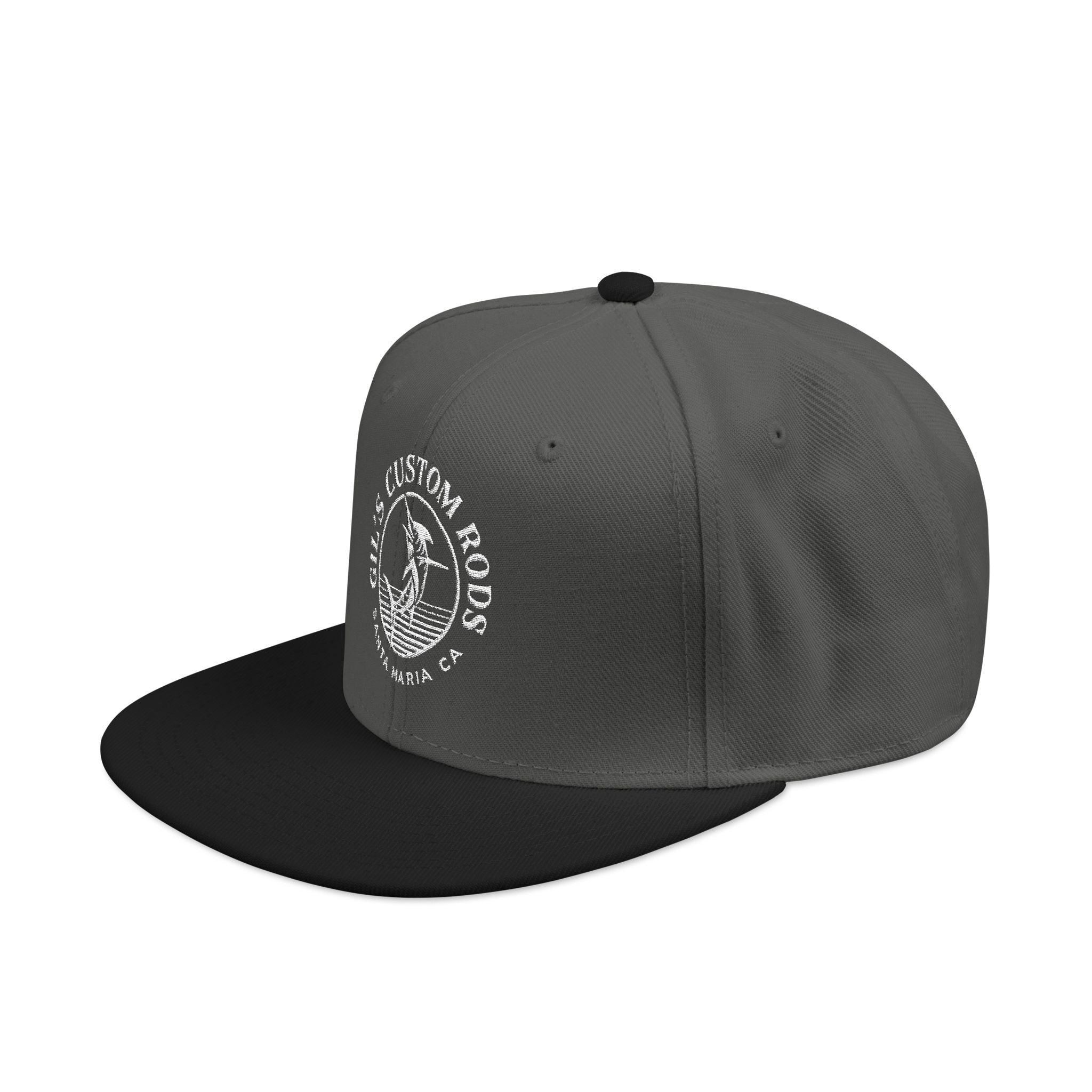 Embroidered Snapback Hat — Distressed Anchor Logo Cap