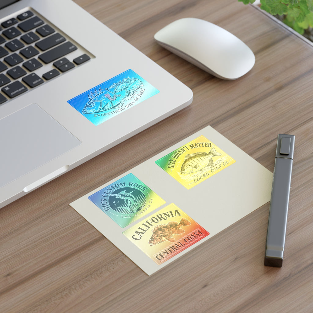 Central Coast Fishing Sticker Sheet — California Fish Designs (4-Pack)