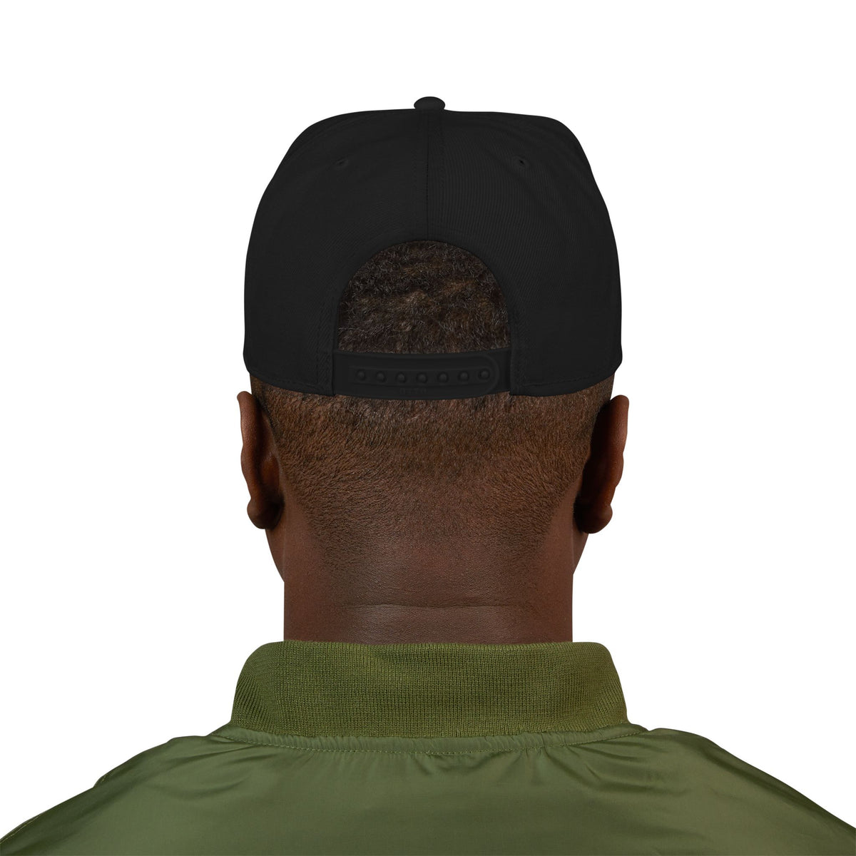 Embroidered 'BARBATS' Snapback Hat — Bold Blue Lettering on Black