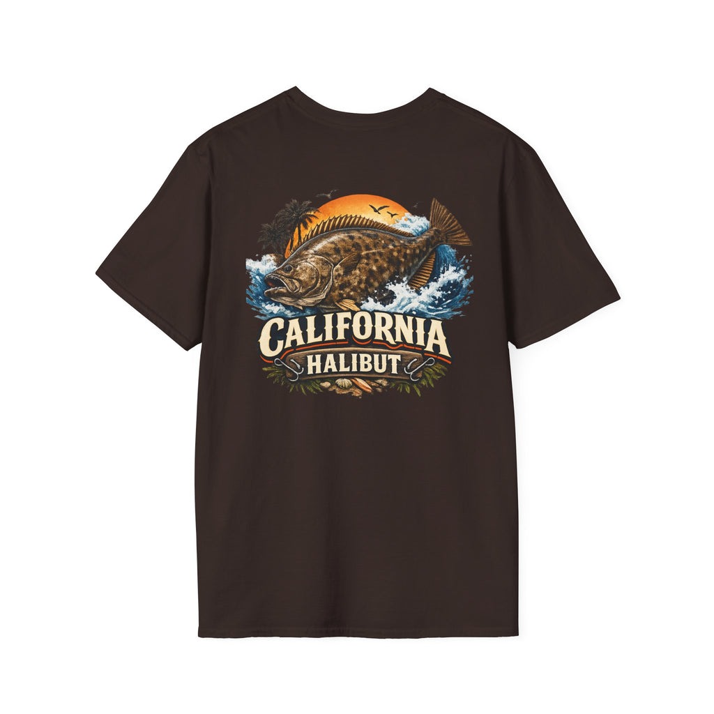Fishing Logo T-Shirt — 'Gill's Custom Rods, Santa Maria CA' Pocket Tee