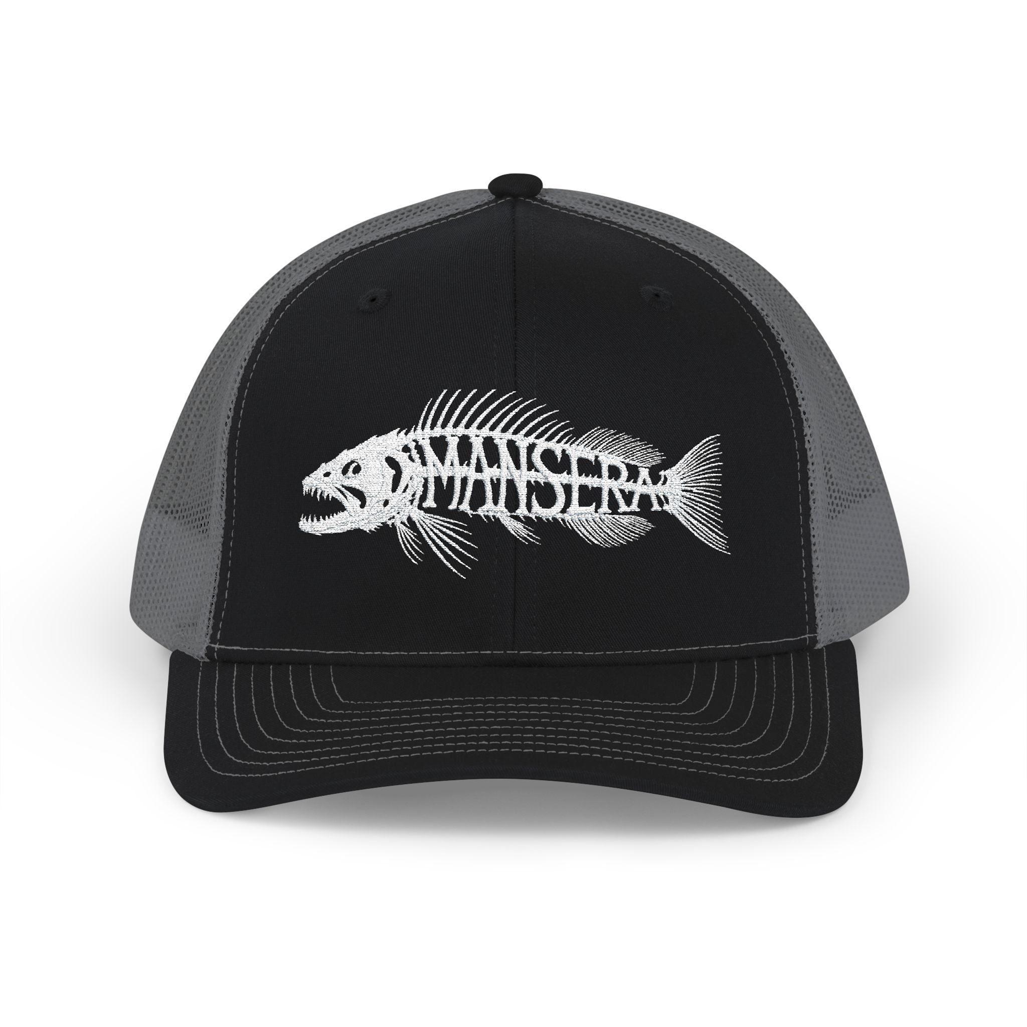 Trucker Cap – Fish Skeleton 'Monster' Embroidered Snapback
