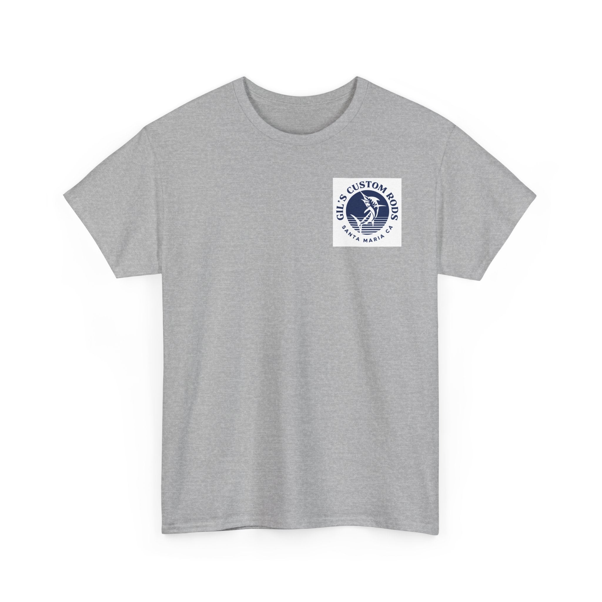 Fishing T-Shirt — "Gil's Custom Rods" Santa Maria Marlin Logo Tee