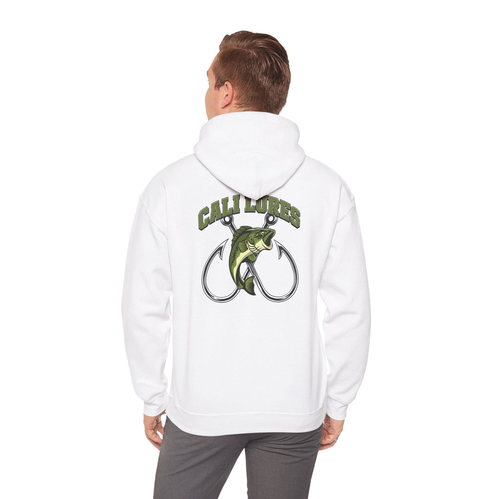 Fishing Hoodie — 'Calaboges' Bass & Twin Hooks Graphic Pullover