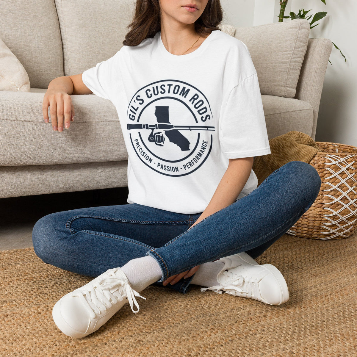 Custom Fishing Rod T‑Shirt — "Gil's Custom Rods" Logo Tee